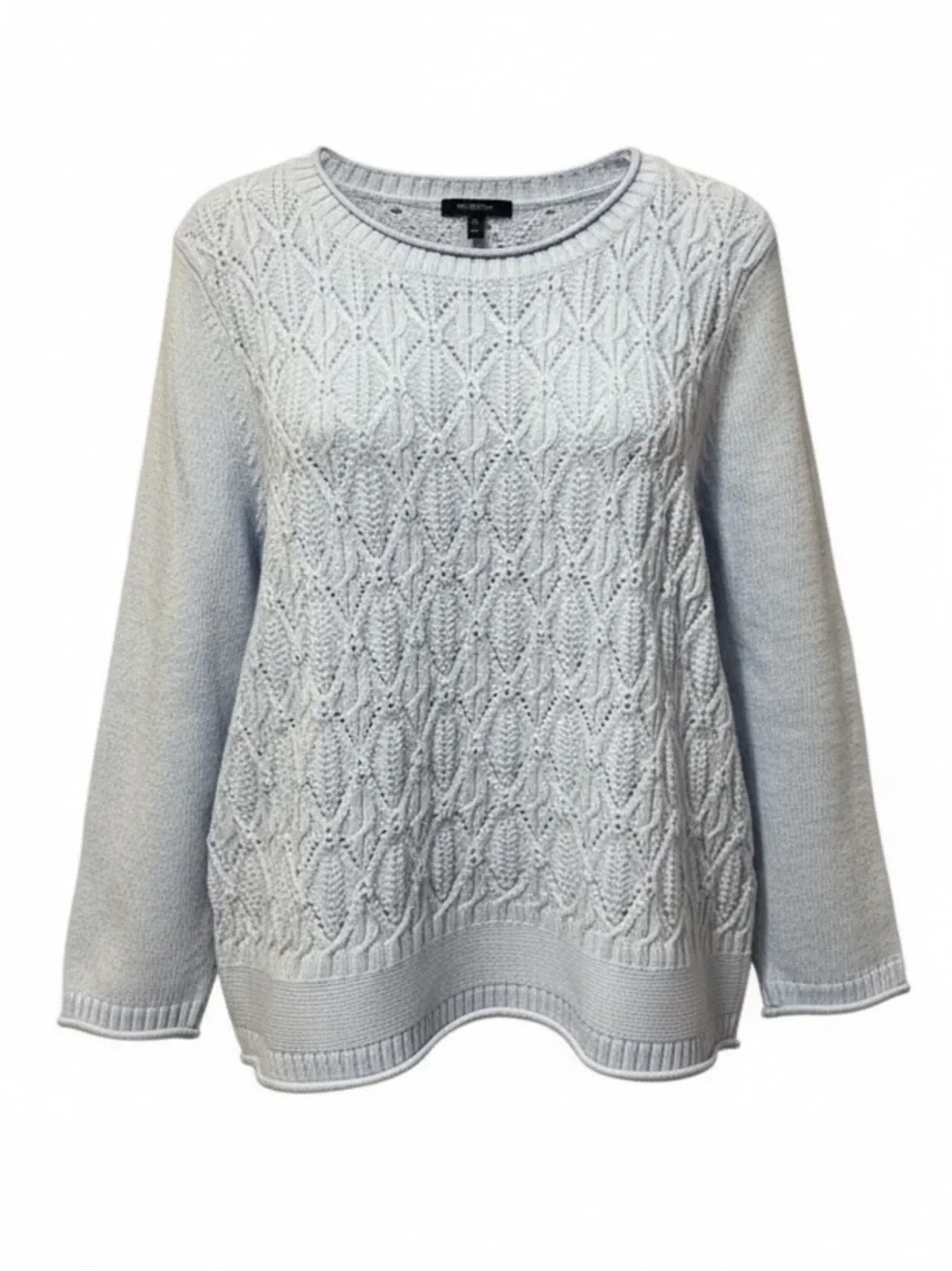 Talbots Light Blue Textured Crewneck Sweater – Size XL